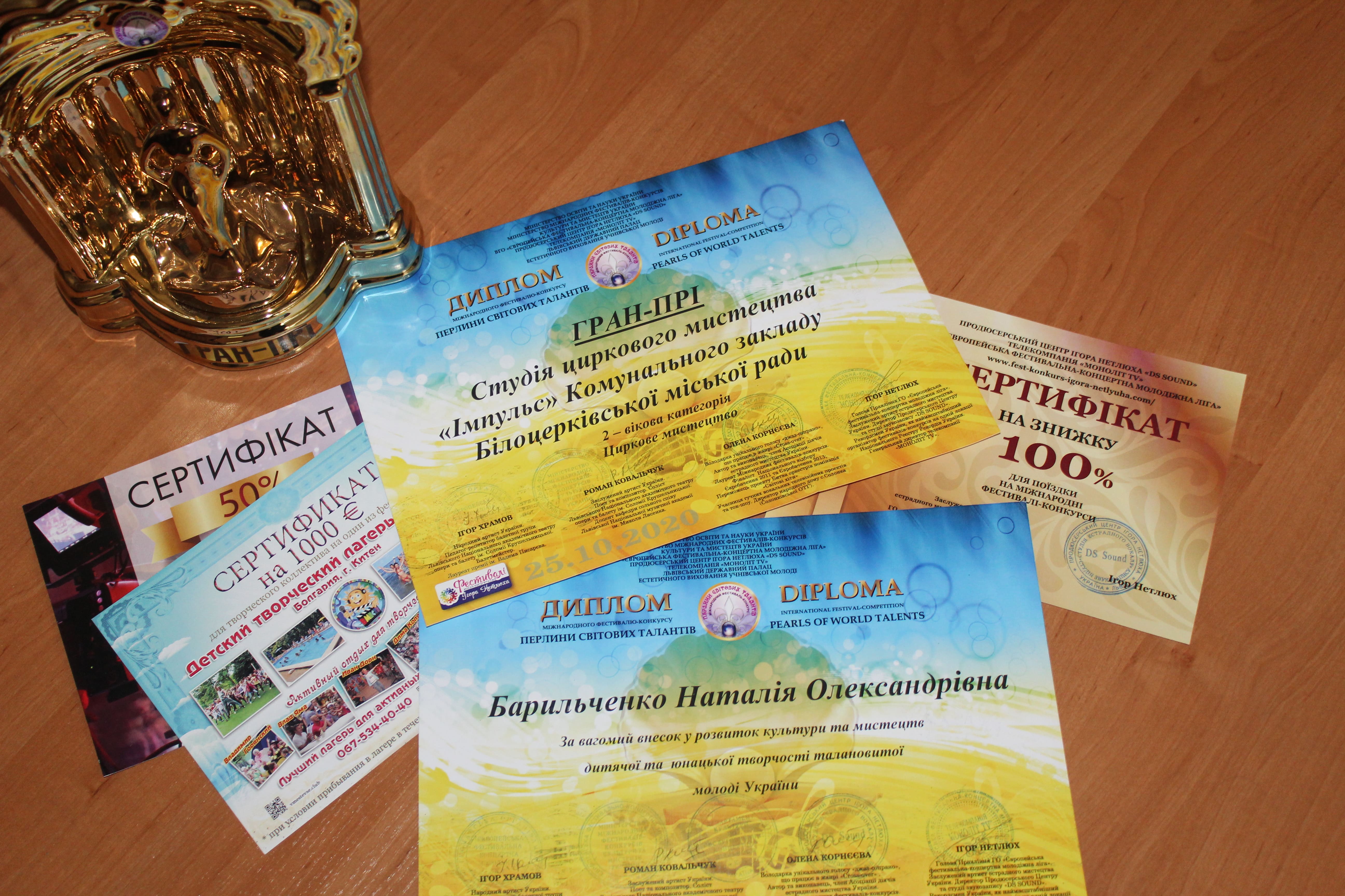 Вихованці студії циркового мистецтва «Імпульс» - визнані «Перлини світових талантів»